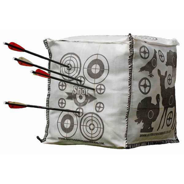 Shot Stoppa Archery Target Cube Fill Yourself Crossbow Target Will Stop Arrows & Crossbow Bolts at 10ft 2 Finger Removal