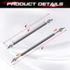 Xotic Tech 2pc Adjustable 6"-9" Front Bumper Lip Splitter Diffuser Strut Rod Tie Bars Compatible with Most Vehicles [Black]