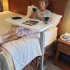Medical Table Overbed Adjustable Bedside Hospital Rolling Tables With Wheels New