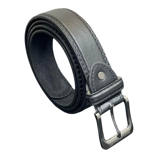 Men's Leather Belts, Choice of Colour, Up To 60" Waist, Smart Work Belt, Trouser Belts (Black, 4XL 52" - 55")