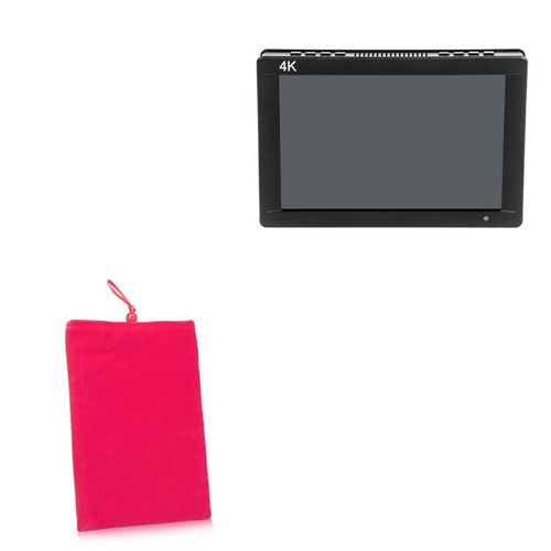 BoxWave Case Compatible with Came-TV 4K-MT7S - Velvet Pouch, Soft Velour Fabric Bag Sleeve with Drawstring - Cosmo Pink