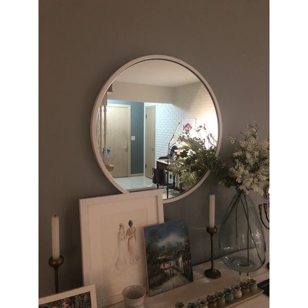 White Round Mirror, New!