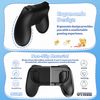 FASTSNAIL Grips Compatible with Nintendo Switch&OLED Model Controller, Wear-resistant Handle Kit for Nintendo Switch&OLED Model for Controller, 2 Pack with 6 Thumb Grips (Matte Black)