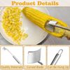 2 Pieces Corn Peeler Corn Cutter, Stainless Steel Corn Cob Stripper, Corn Kernel Remover Tool