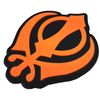 Sikh Khanda Symbol Airsoft PVC Morale Cosplay Patch (Orange)