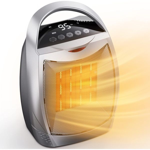 Portable Heater with Thermostat ...  1-12H Timer Space Heaters for Indoor Use