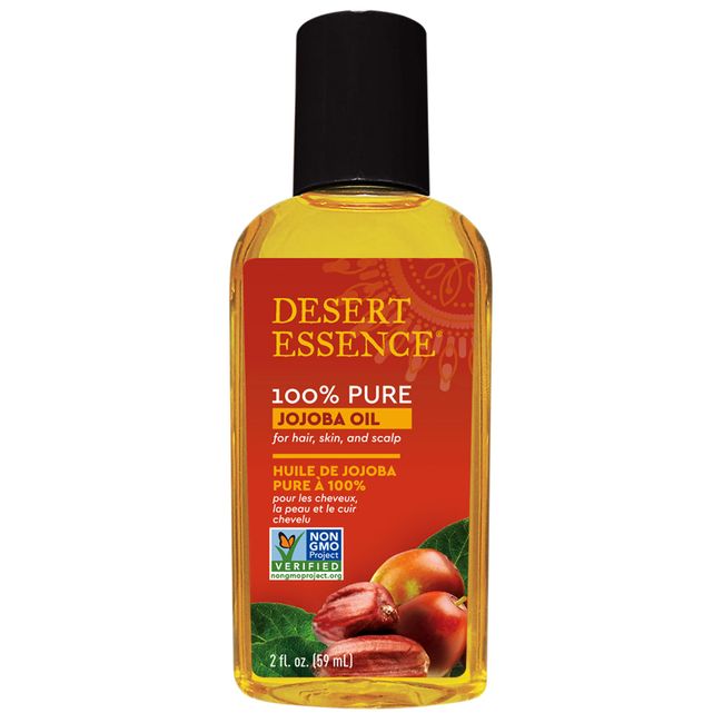 Desert Essence, 100% Pure Jojoba Oil, Moisturizer and Cleanser for Skin, Hair and Scalp, 2 Oz