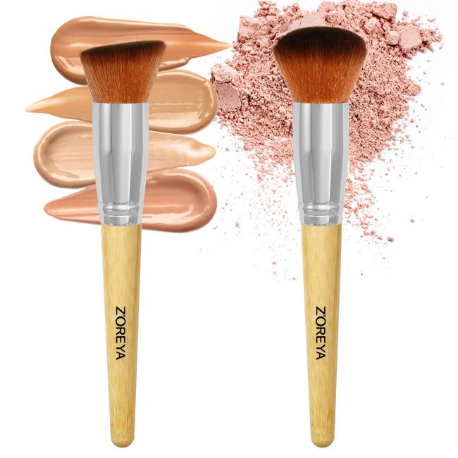 Foundation Brush for Liquid Makeup,Under Eye Concealer Brush Kabuki Set  Small Angled Face Cream Blending Air Brushes Dense