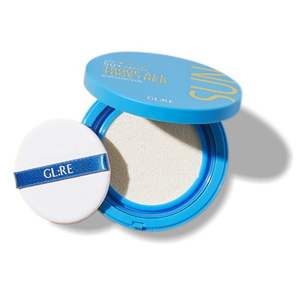 Sun Protection Cushion SPF 50+ PA++++ 24-Hour Protection Non-Greasy and Cooling Effect Waterproof Safe for All Ages Made in Korean Skincare [GL:RE] (25g)