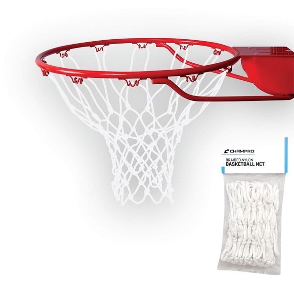 Champro Basketball Net, Braided Nylon (White, 21-Inch)