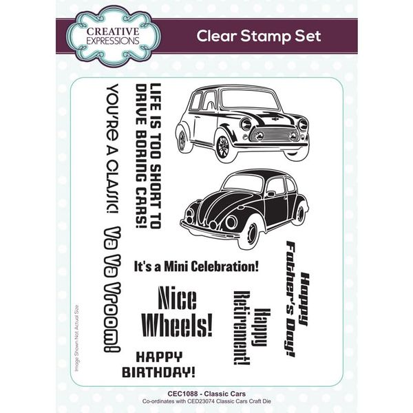 Creative Expressions Car Collection, Clear Stamp, 6 x 8 in
