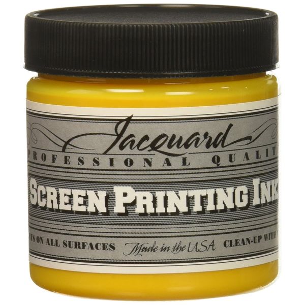 Jacquard Professional Screen Print Ink, Water-Soluable, 4oz Jar, Process Yellow (140)