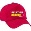 Shirtinstyle Basecap, Loading Pfleger, Beruf, Abschluss, Anerkennung, Farbe Rot