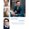 HEEYYOK Mens Reading Glasses Rectangular Frame +1.00 Readers Glasses For Men Spring Hinge Black Grey Blue Tortoise