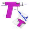 Longbeauty 550pcs Ear Piercing Gun Kit Stainless Steel Body Piercing Tools Studs Earrings Nose Lip Navel Piercing Machine for Home Salon Piercing Needles (Purple-550pcs)