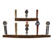 Personalized Engraved Customized Handmade Oak Whiskey Barrel 9 Beer Tap Wall Mountable Display (9 Taps)