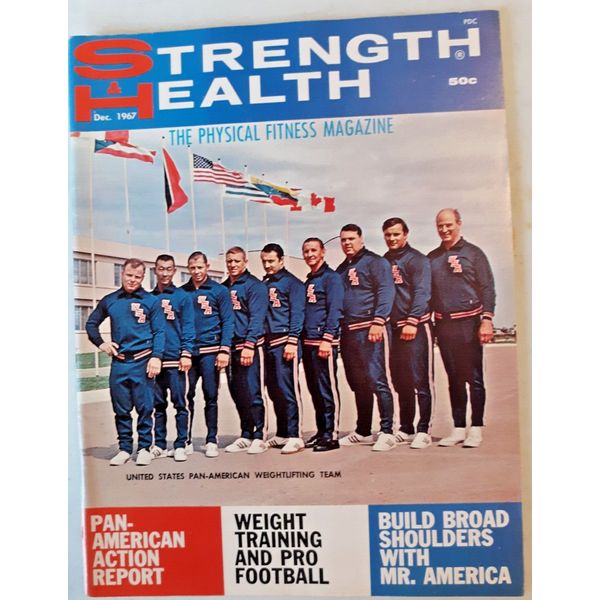 Strength & Health Magazine December 1967 cover US Pan-American Weightlifting Tea