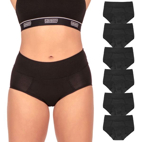 Bambody Period Underwear for Women - Absorbent Maternity & Postpartum Panties w/Silky Smooth & Breathable Fabric for Heavy Flow Menstrual & Incontinence - Medium, 1 Pack