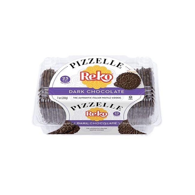 Reko Pizzelle Authentic Italian Style Waffle Cookie, Chocolate, 7 Ounce