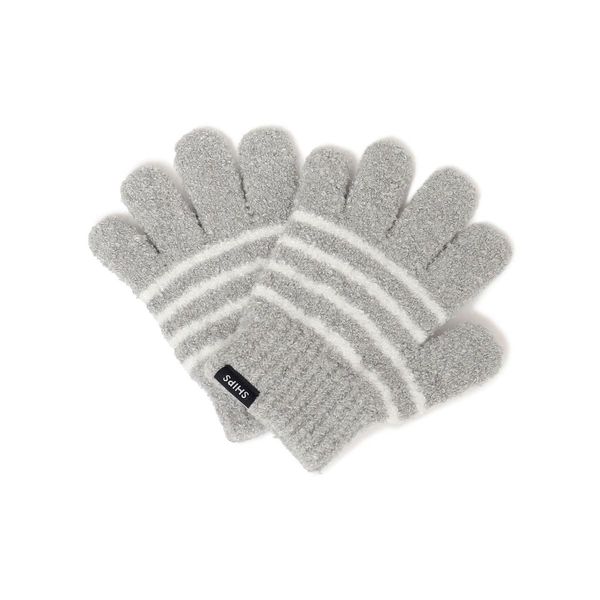 SHIPS KIDS: Marshmallow Border Gloves, gray, S