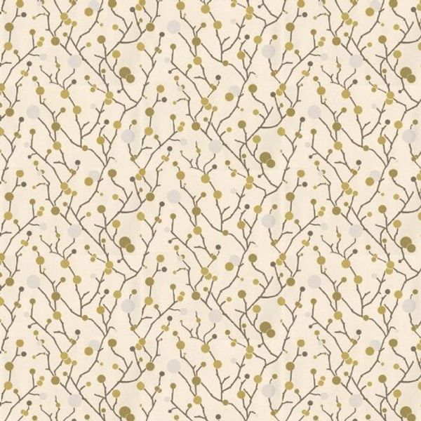 MyTinyWorld Dolls House Miniature Pale Brown Styalised Branches Wallpaper