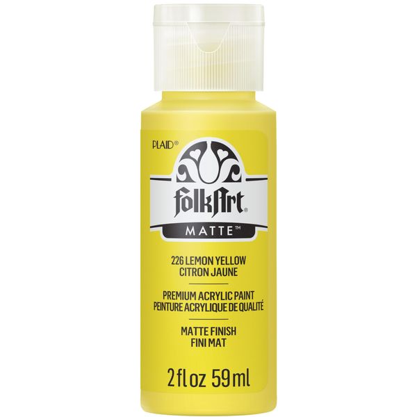 Folk Art Acrylic Paint, Yellow Lemon, 2 oz