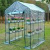 5'x5'x6' Portable Walk-In Greenhouse 8 Shelves Plant Flower Gardening House