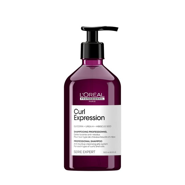 L'Oréal Professionnel | Cleansing Gel Shampoo for Curly, Curly & Kinky Hair, Anti-Residue, Curl Expression, Expert Series, 500 ml