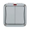 CENPEK Waterproof Double Way Control Switch - 2 Gang, 20A, Double Light Switch