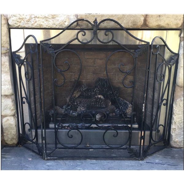 Beautiful Wrought Iron Fireplace Screen