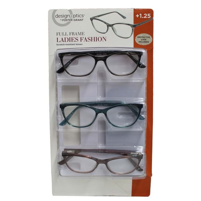 DesignOptics by Foster Grant Full Frame Ladies Fashion Glasses +1.50