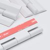 4X White Acrylic Hinges - No Glue Required. Self Adhesive. White Plastic 150mm