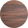 24'' Round All-Weather Restaurant Table Top with Textured Walnut Laminate Top
