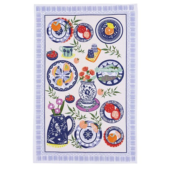 Ulster Weavers - Mediterranean Plates - Tea Towel - Cotton - One Size in Multicolour