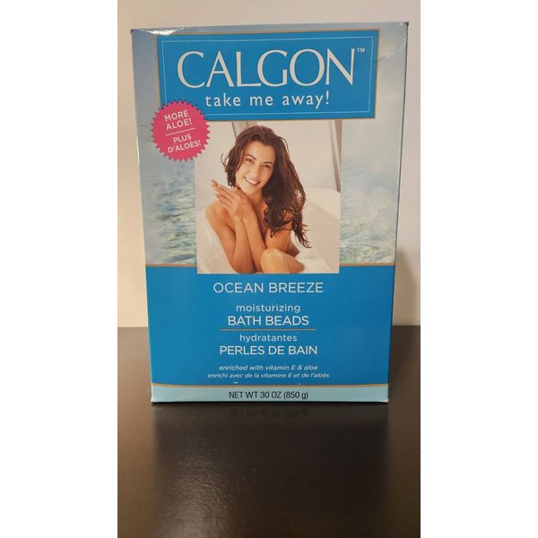 Calgon Take Me Away Ocean Breeze Moisturizing Bath Beads-30 Oz. Vitamin E & Aloe