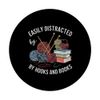Easily Distracted By Hooks And Books Knitting PopSockets mit austauschbarem PopGrip