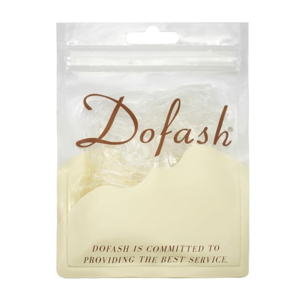 Dofash 2x75mm Anti-Aging Clear Rubber Band for Women's Hair (150 Pieces in Bag)