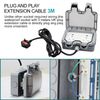 Waterproof Outdoor Socket With 3M Extension Cable - Double 13A IP66 Wall Electrical Outlets, Weatherproof Outside Plug Socket With Switched Covers