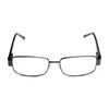 Foster Grant Men's Wes Multifocus Rectangular Reading Glasses, Gunmetal/Transparent, 54 mm + 1.75