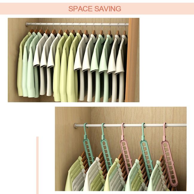 Multi-port Support Clothes Hangers Magic Space Saving Hanger Stainless  Steel Closet Cloth Rack Drying Hanger Storage Hangers