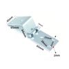 2 Pieces Sliver Folding Hinge for Wood Box,Iron Door Hinges Flap Hinge for Cabinet,Table,Gate,Window