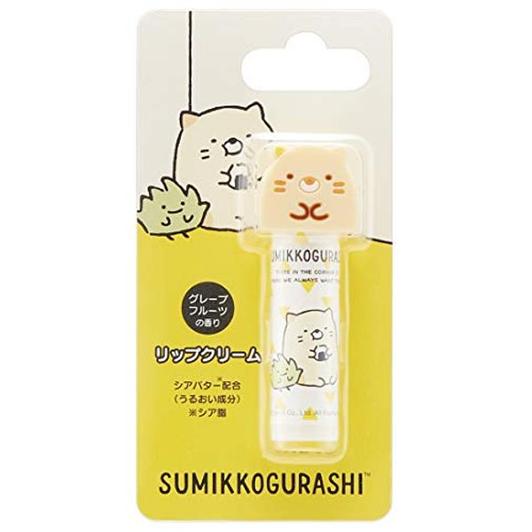 Skater CMCL1 Sumikko Gurashi Mascot Lip Balm, Cat, Grapefruit Scent