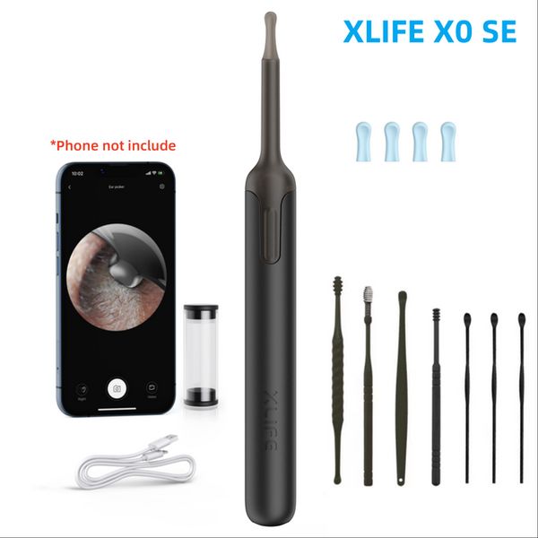 Endoscope Earpick Earwax Removal Earplug Bebird Ear Cleaner Wax Remover Tool Xlife X0 Smart Visual Stick Otoscope 1080P HD Earrings Personal Health Care, 2.Black, 2.Black