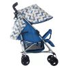 My Babiie MB02 Blue and Grey Chevron Lightweight Stroller