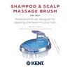 Kent SH1 BLUE Scalp Scrubber Hair Brush and Exfoliator for Distributing Shampoo and Conditioner, Shower Scalp Massage Tool and Hair Growth Brush Shower with 42 Soft Rubber Bristles