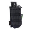 ROCOTACTICAL Tactical Radio Pouch, 1000D Nylon Tactical Molle Radio Pouch Holster Compatible with 5.11 Bags/Packs (Black)