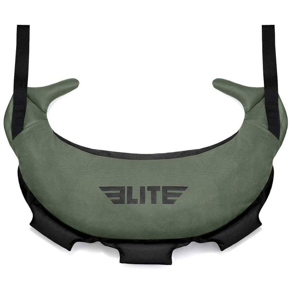 Elite Sports Bulgarian Canvas Bag for Crossfit, Fitness Canvas MMA Gym Cross Training Sandbag (Green, 45 LBS)