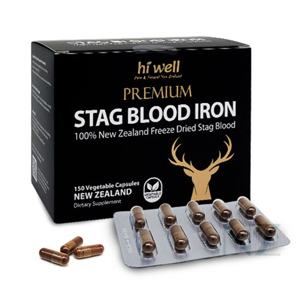 New Zealand Hi Well Deer Blood Iron 150 Capsules