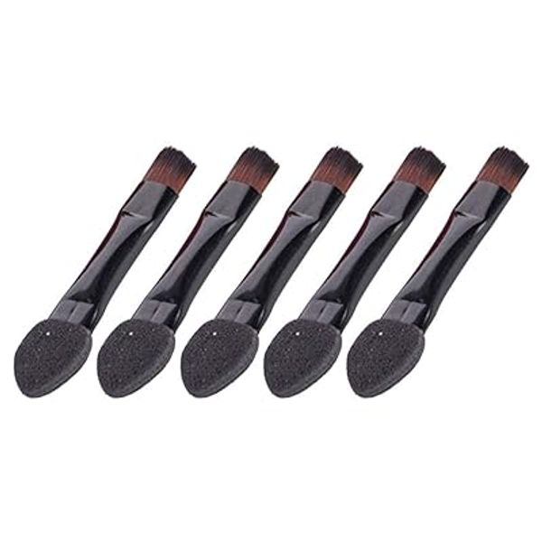 AR: Sponge tip, eyebrow brush, eyeshadow tip, dual-use, disposable, eyeshadow brush, double, makeup brush, portable, pack of 50, black