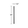 30" Long Matte Black Metal Cord Cover - 360 Lighting